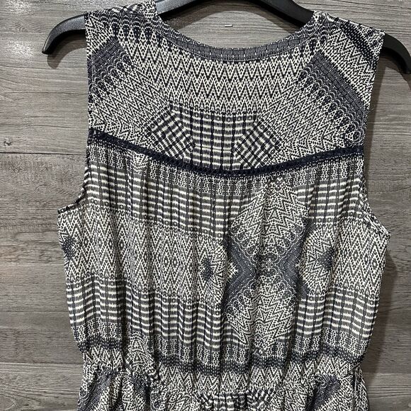 NEW Rebecca Minkoff Lucille Sleeveless Ruffle Dress Size XXL $198 Navy/Cream - Picture 8 of 10